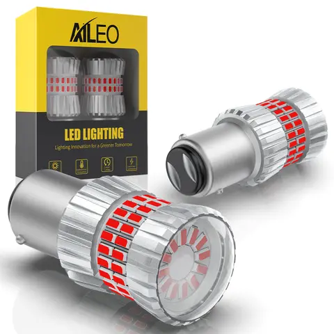 AILEO LED Signal Lamp 1157 BAY15D 3157 7443 LED Bulb 5015 SMD Projector Lens Dual Contact Brake Tail Light 12V 10W Red White
