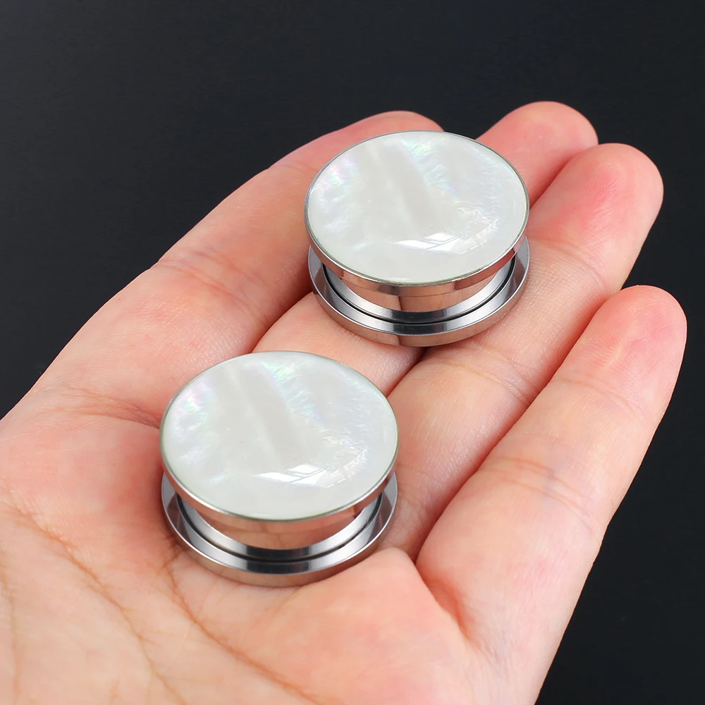 Casvort 2 PCS Fashion Ear Plugs Tunnels Conch Piercing Jewelry Ear Gauges Stretcher Pair Selling Body Ear Piercings