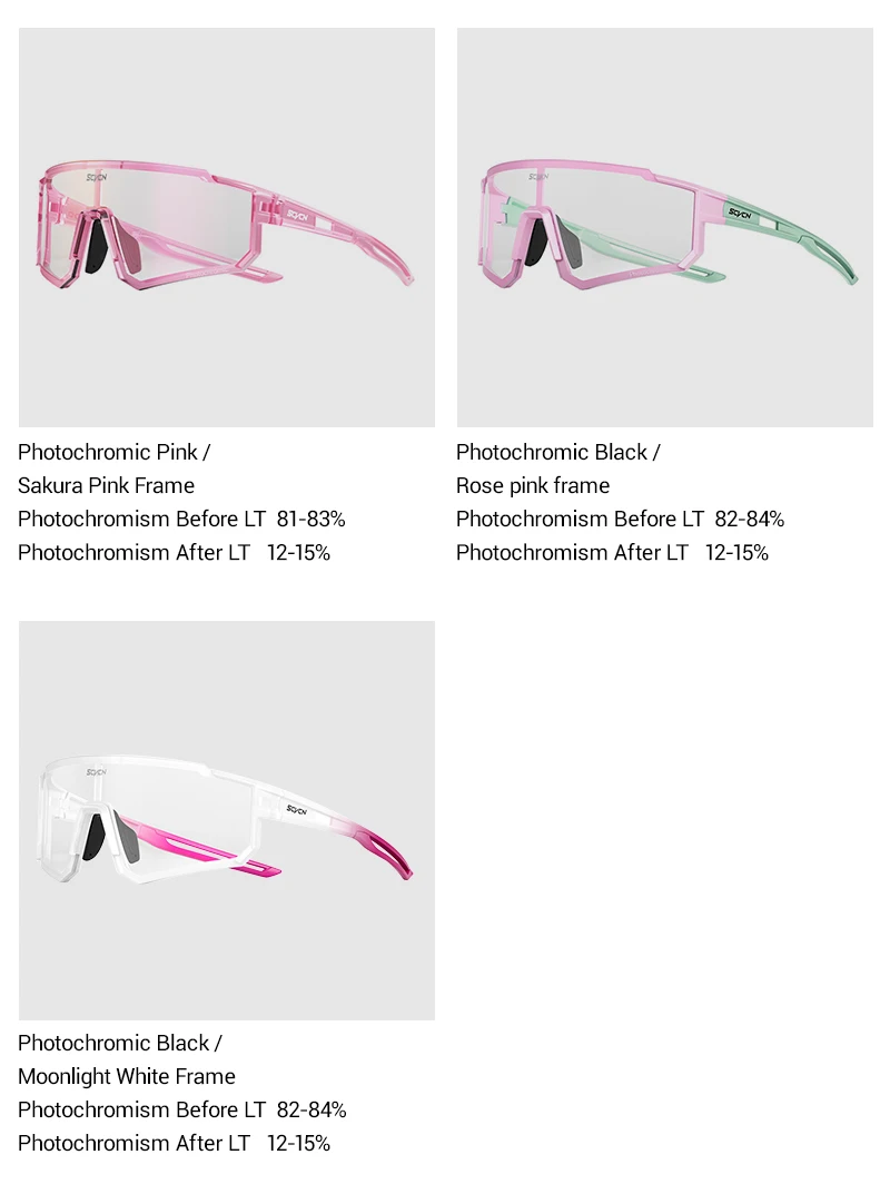 SCVCN Süße Rosa Fahrradbrille, Fahrrad-Fotozubehör, Golf-Okulare, Camping-Sonnenbrille, UV400 Outdoor-Sportausrüstung – Detail 21
