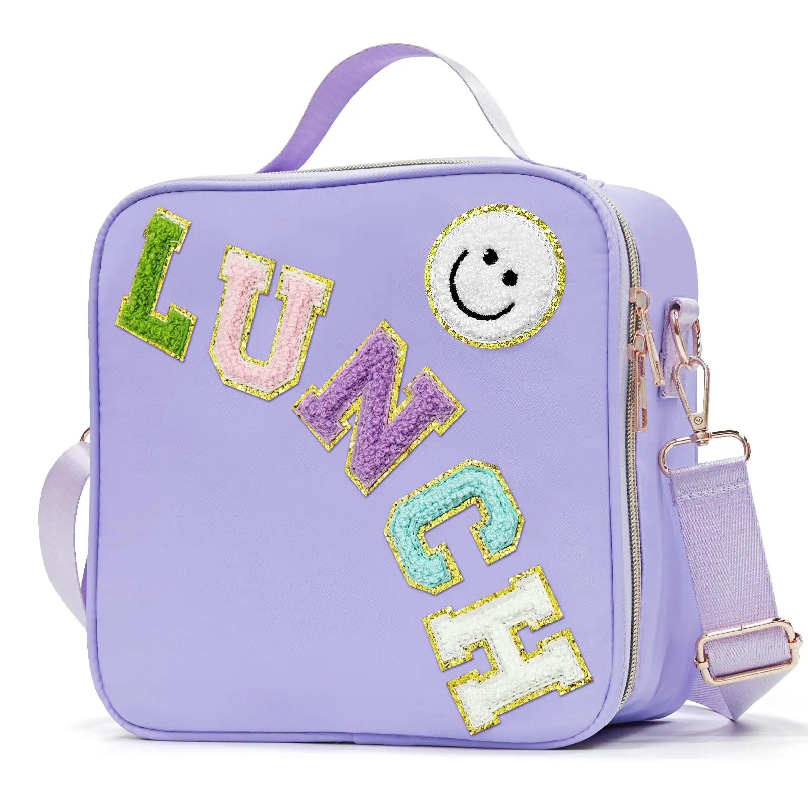 Borsa termica per il pranzo da donna scatola per il pranzo per bambini per ragazze adolescenti ragazzi, simpatiche scatole per il pranzo Preppy con