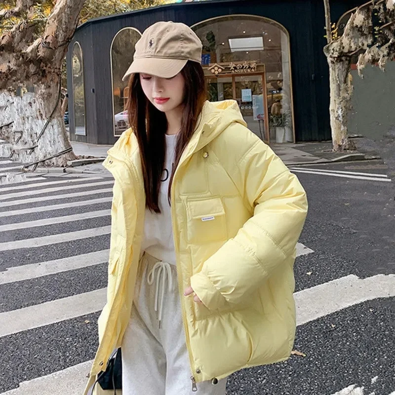 New Winter Jacket Women\'s Parkas Thicken Overcoat Parka Down Cotton Coat Bread Clothes Korean Version Loose Outwear Parkas