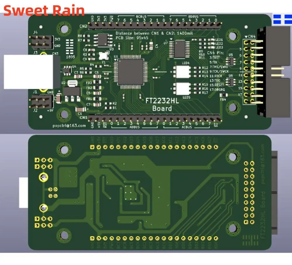 واجهة USB الجديدة للوحة تطوير FT2232HL FT2232H متوافقة مع UART / SPI / JTA openOCD