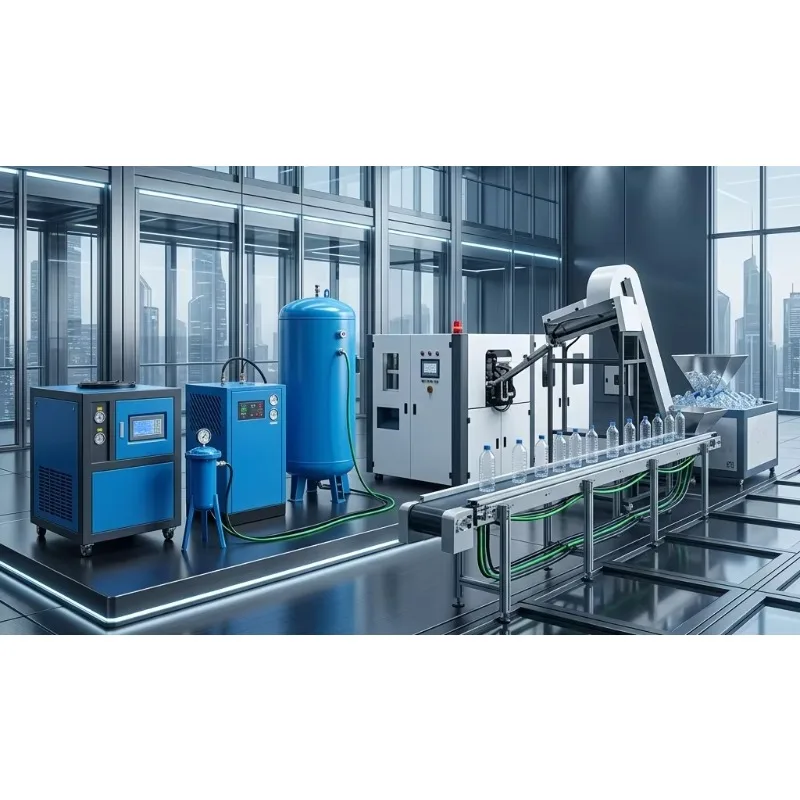 Customized 2000-2500BPH automatic 2-cavity PET bottle blowing machine, suitable for 100ml-2000ml