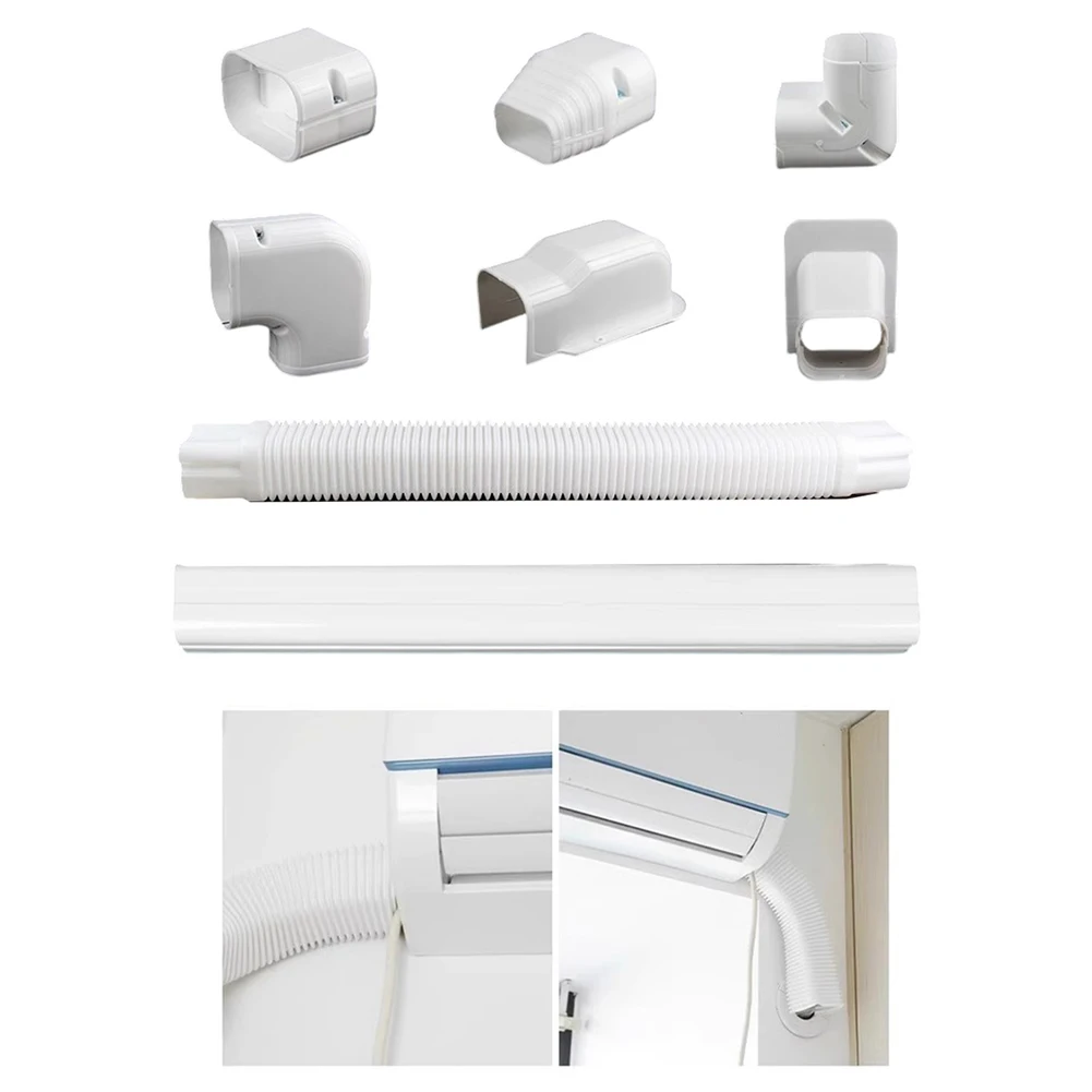 1Pcs Air Conditioner Line Cover Air-conditioning Decorative Hose Pipe Cover Straight Elbows Wall Entry Cap Covers Connector