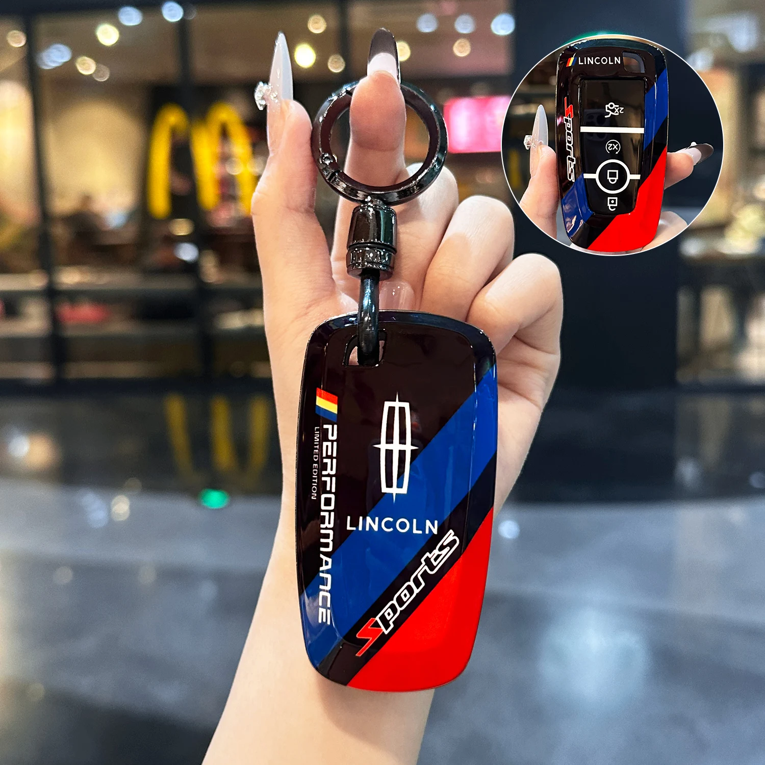 Funda protectora para llave de coche, llavero de moda, protección para Lincoln Continental MKC MKZ MKX Corsair Navigator Z Nautilus Aviator