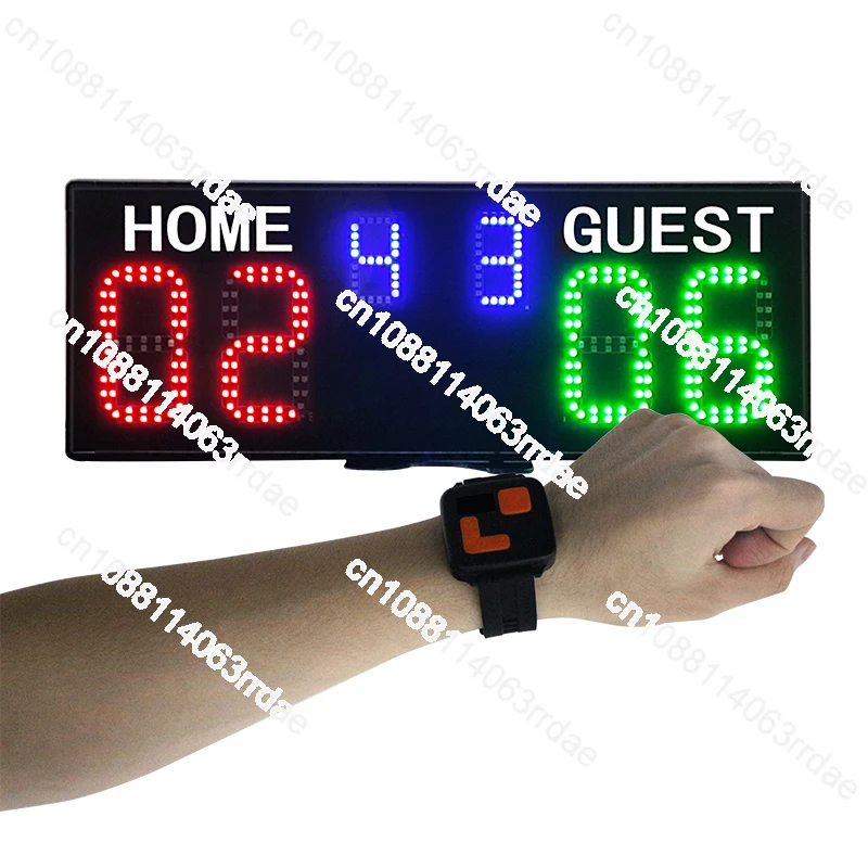 Ganxin Portable Bag Customized Rechargeable Battery Team Sport Padel Electronic Scoreboard Wrist Control Digital Led Scoreboard