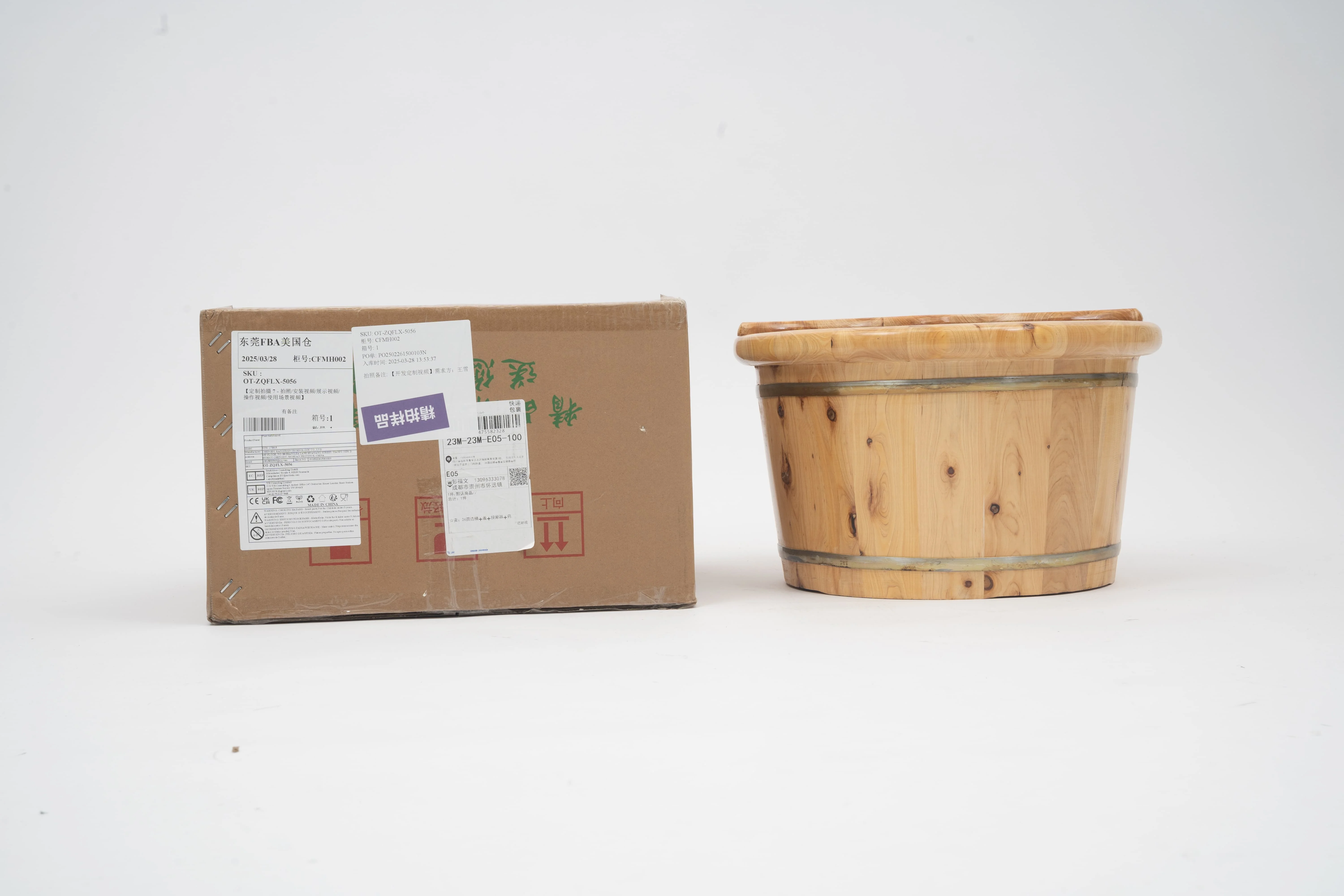 Bacino per pediluvio in legno di cedro Barile per massaggio Salute e bellezza Piedi Rilassati Kit secchiello spa Funzione di massaggio avanzata