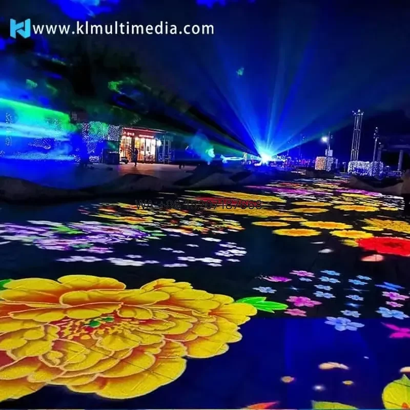 Wmwmnu for Projector Lamp Logo Video Water Ripple Flow Bubble Light Floor Animation Projection Advertising Star Lamp Ceiling