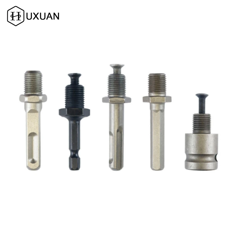 【W】Drill Chuck Quick Change Adapter 1/2 3/8 Thread Impact Wrench Conversion SDS-Plus Hex Socket Square Female Adapter