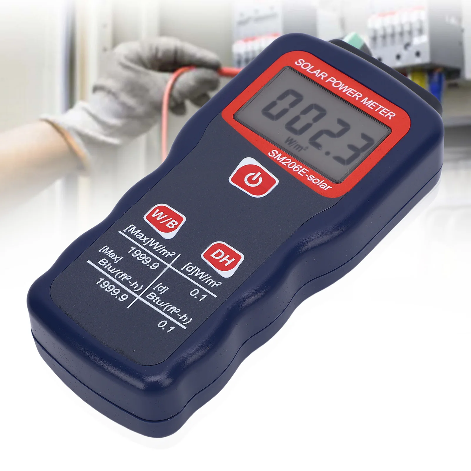 Solar Irradiance Meter Double Measurement Units Solar Power Meter Multifunctional Accurate Data Hold Function for Experiments