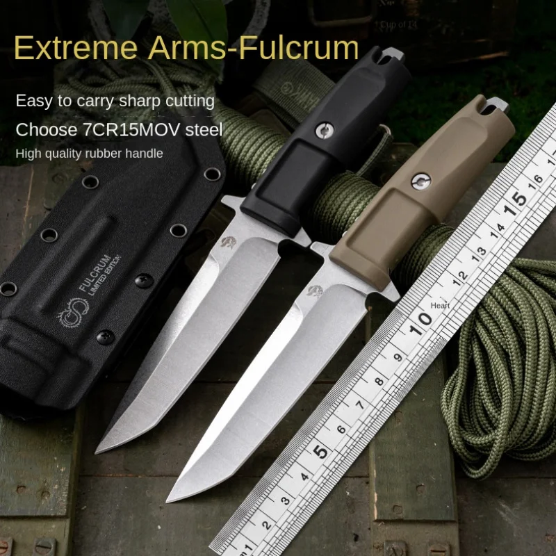 

Экстремальный открытый нож с фиксированным лезвием, инструмент для охоты и выживания высокой твердости