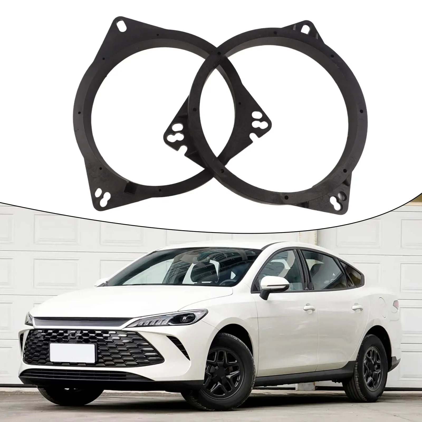 6.5 Inch Car Speaker Mounting Pad Spacer Bracket for Door Audio Systems Compatible with Multiple Vehicle Brands