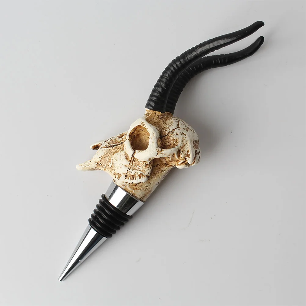 

Beanie Bottle Topper Antelope Horn Skull Cork Stoppers Creative Three-dimensional Reusable