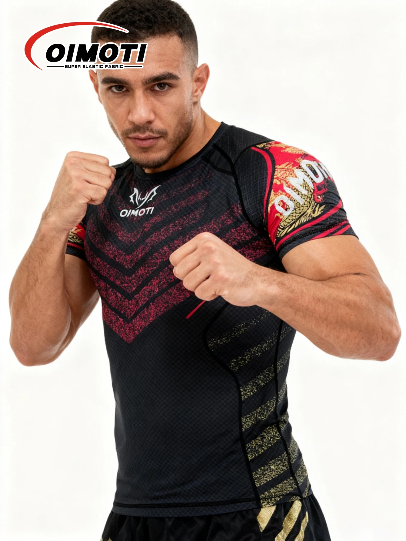 

Men's Quick Drying Compression Running T-Shirt Sports Fitness Short Sleeve Gym Jersey Elastic Tight Fitness Clothing