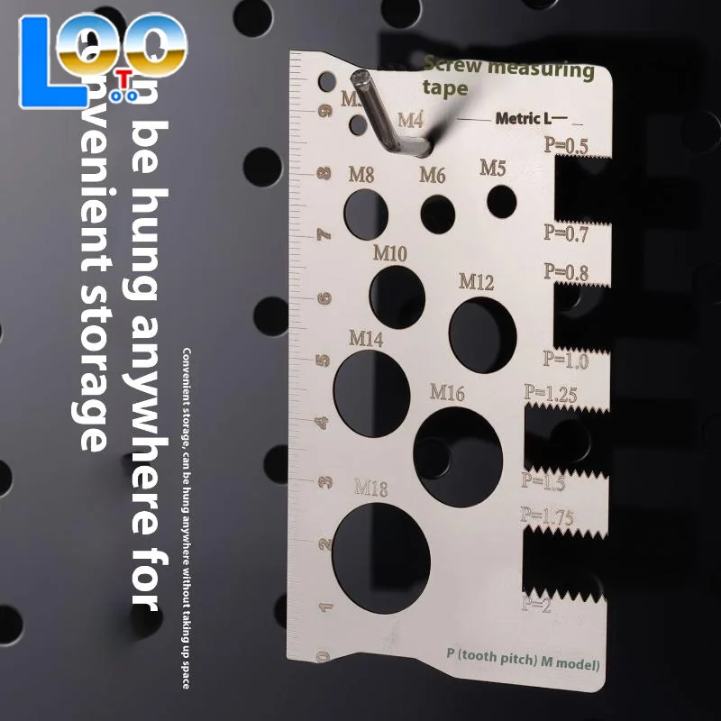나사 스레드 피치 게이지 눈금자 측정 도구 볼트 너트 미터법 가공 스레드 나사 절단 게이지 각도 모델 측정