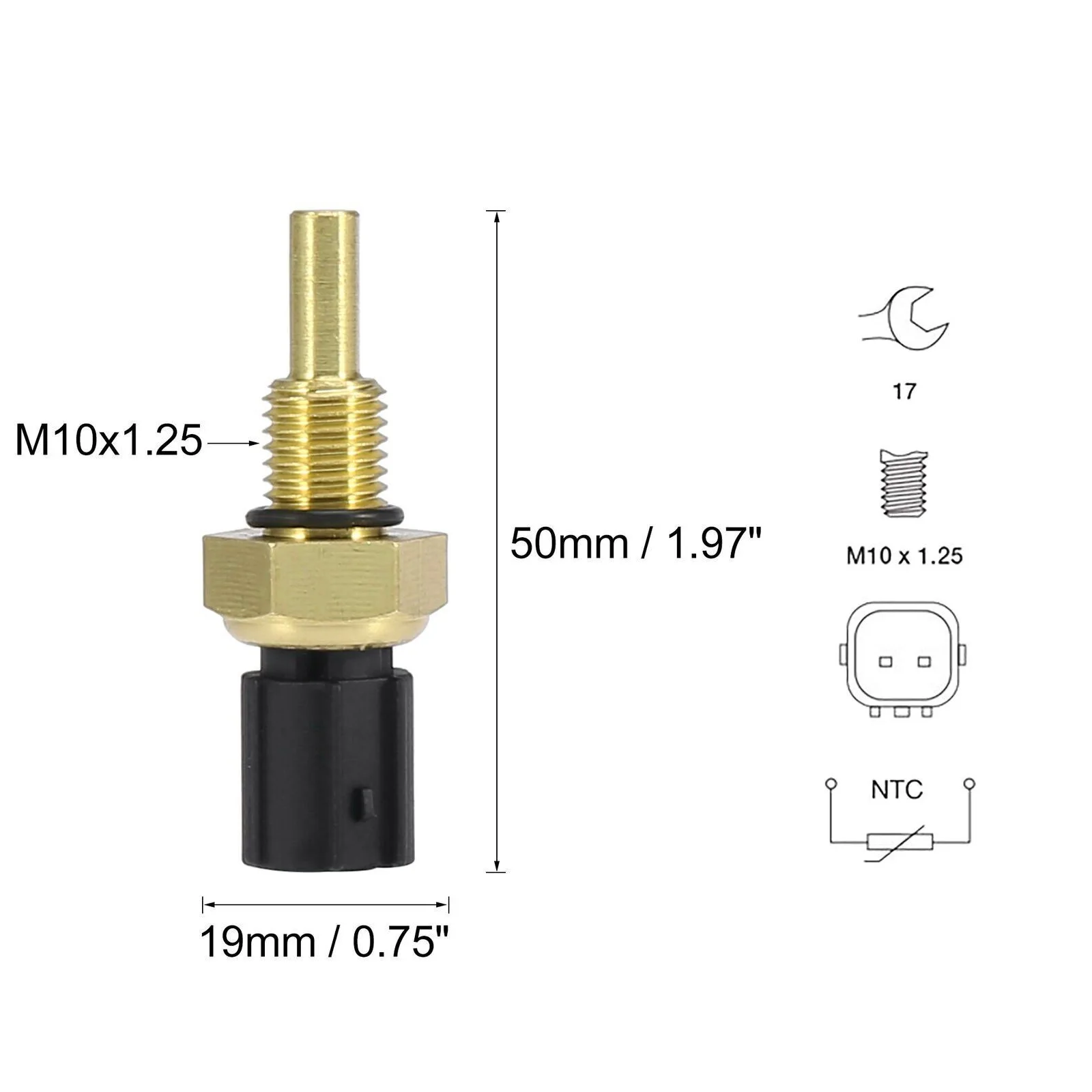 10 x Engine Water Coolant Temperature Sensor+Connector for Honda Civic Accord Acura 37870-PLC-004, 37870-PNA-002, 37870-PNA-003