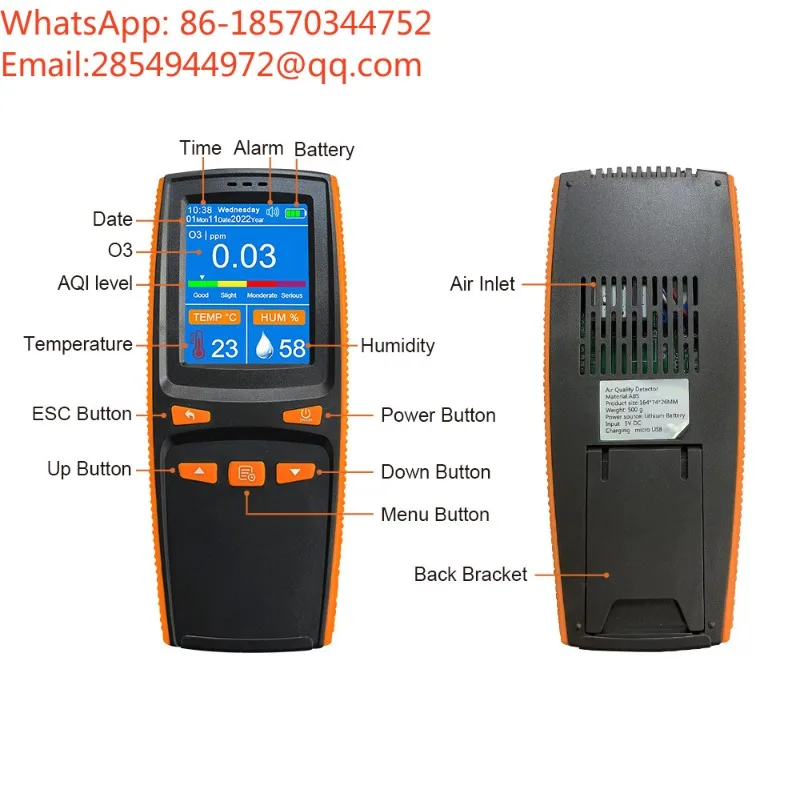 0-50ppm Ozone Detector High Precision Handheld Ozone O3 Tester