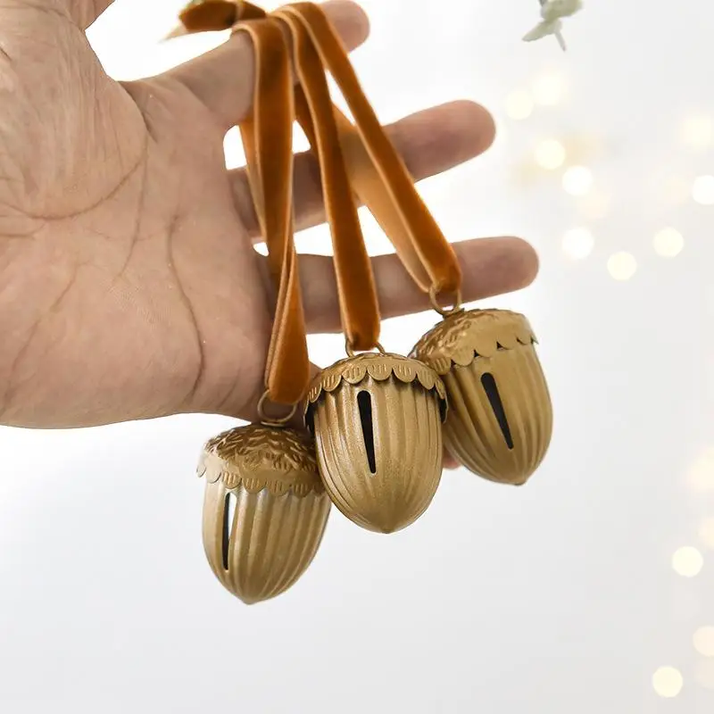 6 Stück dekorative Glocken – elegante Metall-Weihnachtsbaumornamente in verschiedenen Ausführungen, ideal für die Weihnachtsdekoration, als Türklingel oder als Glocke für Haustiere. – Detail 2