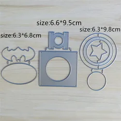 3Pcs Circular Star Letter Metal Cut Dies Stencils for Scrapbooking Stamp/Photo Album Decorative Embossing DIY Paper Cards