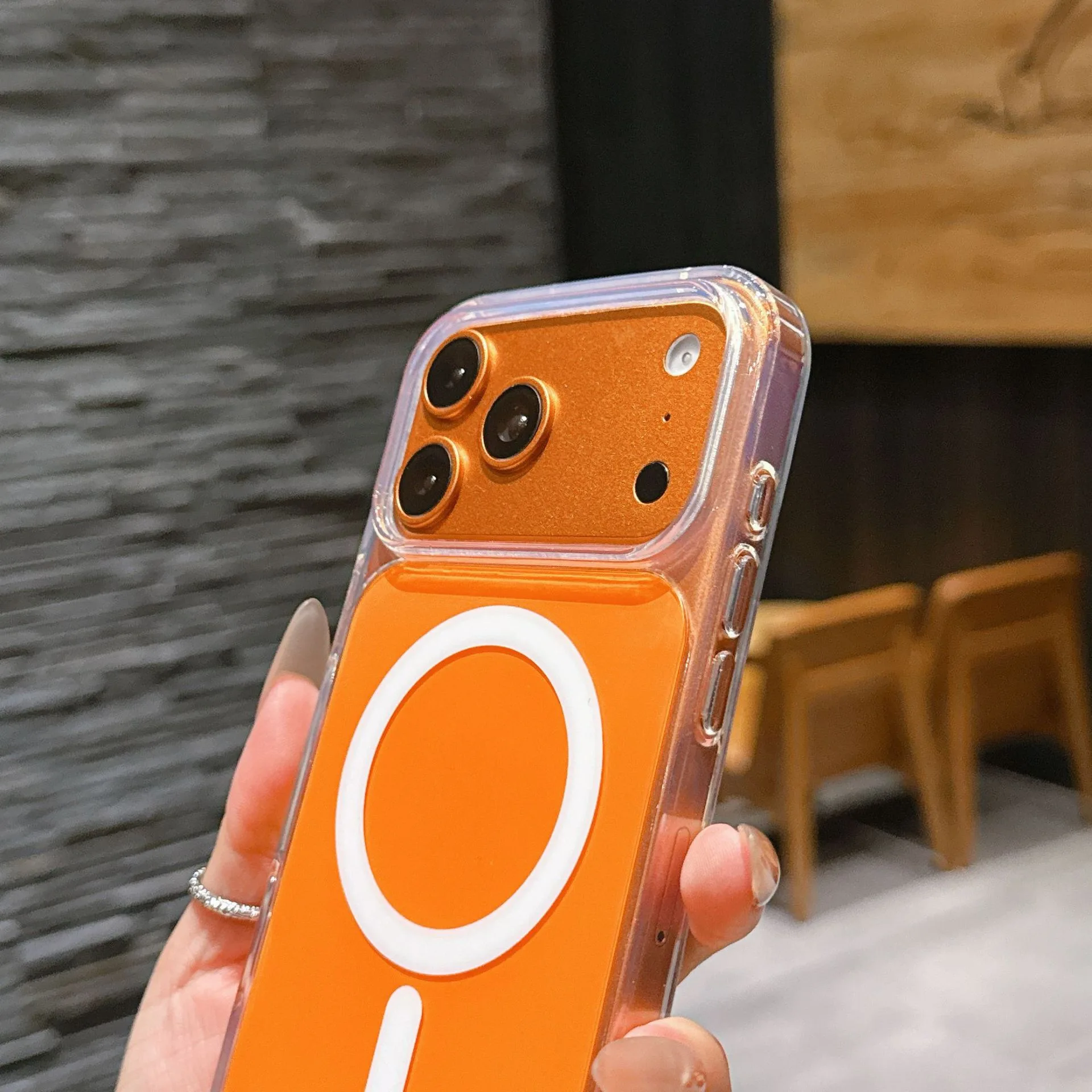 Simple and transparent magnetic shell for Apple 17promax phone case iPhone16pro full package 15 female 14/13