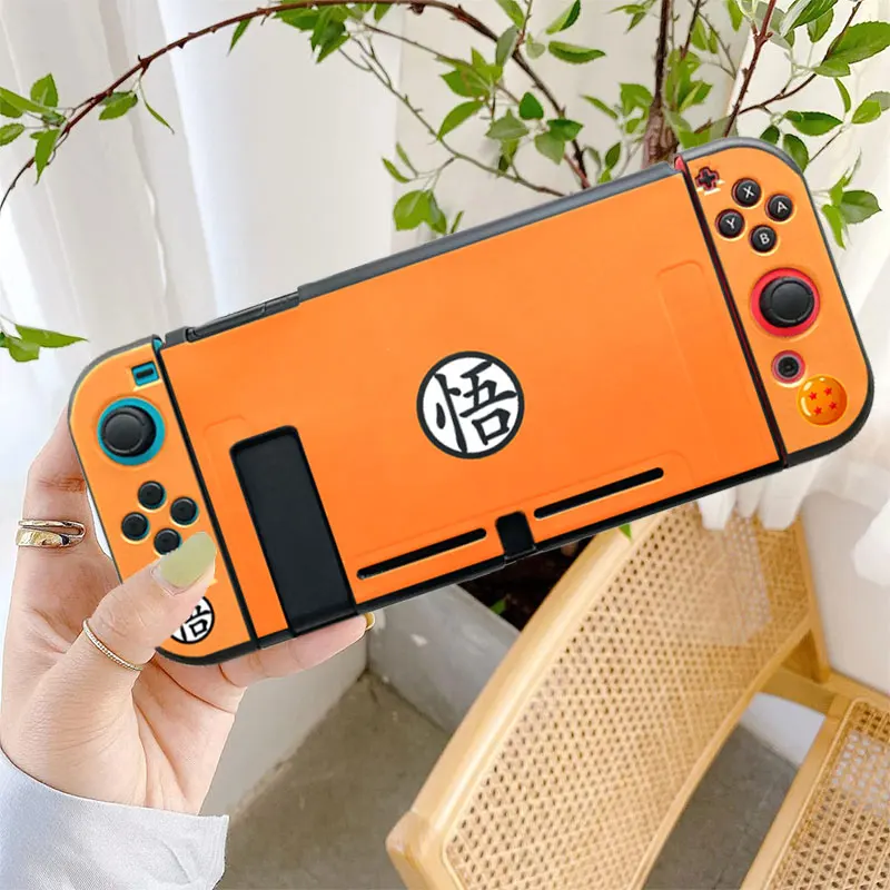 Custodia Anime Orange Ball per Nintendo Switch Oled NS Joy Con Controller di gioco Kawaii Soft TPU Cover protettiva in Silicone accessori