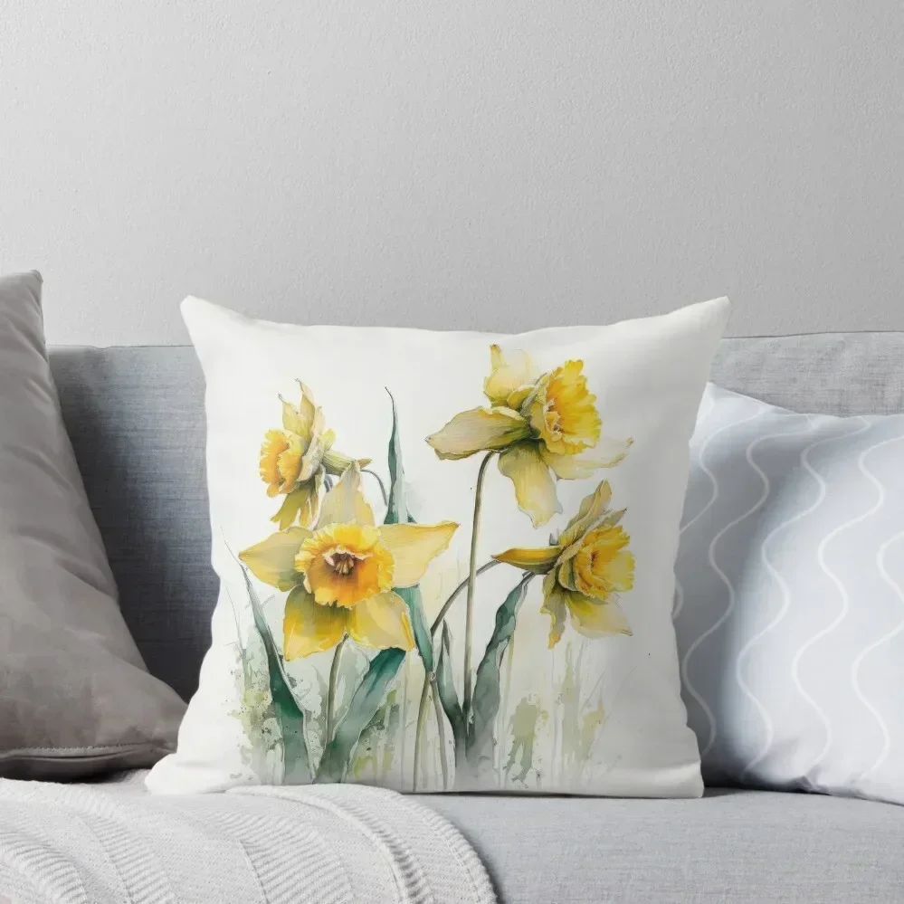 Daffodils Throw Pillow Pillowcases Christmas Throw Pillows Covers pillow