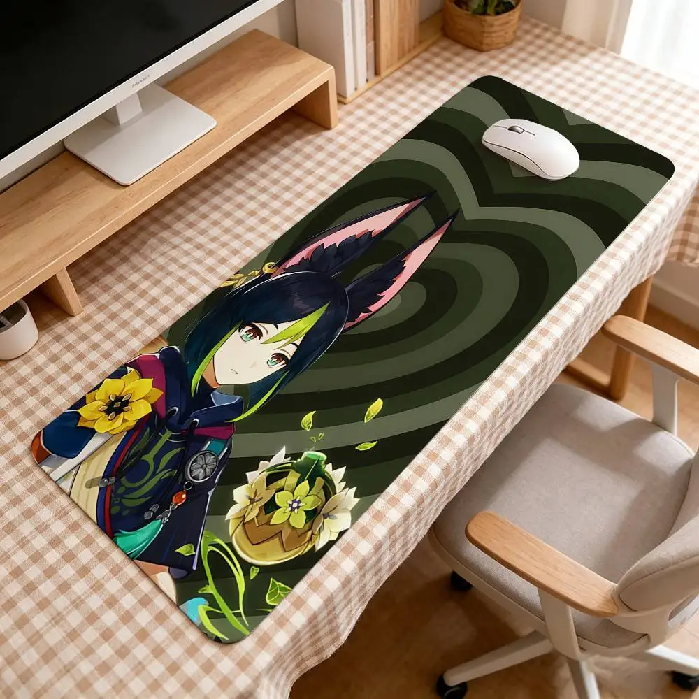 Game Genshin Impact Mouse Pad Computer Mat Deskpad Laptop Keyboard Mat Office Large Landscape Mousepad