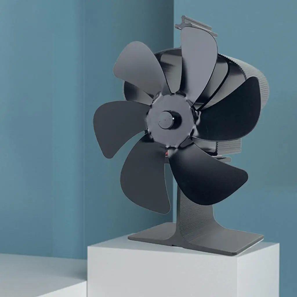 6 Fireplace Friendly Stove Fan 1400RPM Distribution Efficient Fan Silent for Living Room Stove