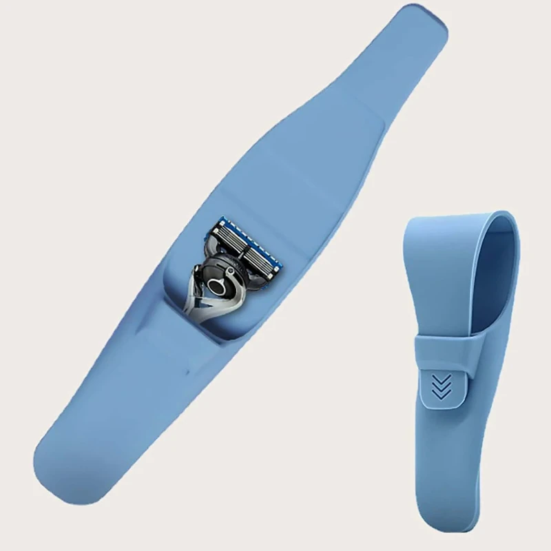 Silicone Razor Portable Holder Box Manual Shaver Protector Cover Portable Waterproof Shaving Accessories Razor Storage Box C