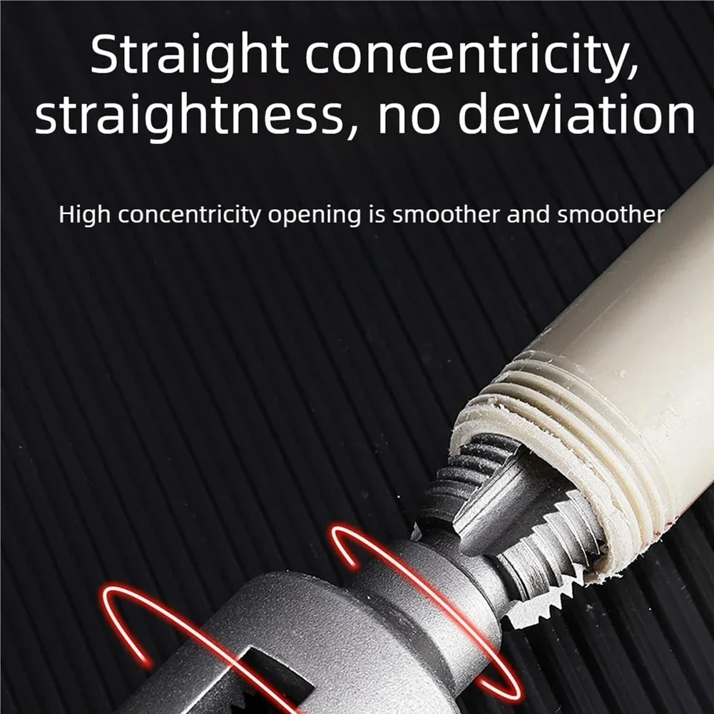 

Integrated Internal & External Pipe Threading Tool PVC Pipe Thread Cutting Tool PVC Pipe Threader Kit for Electric Drill