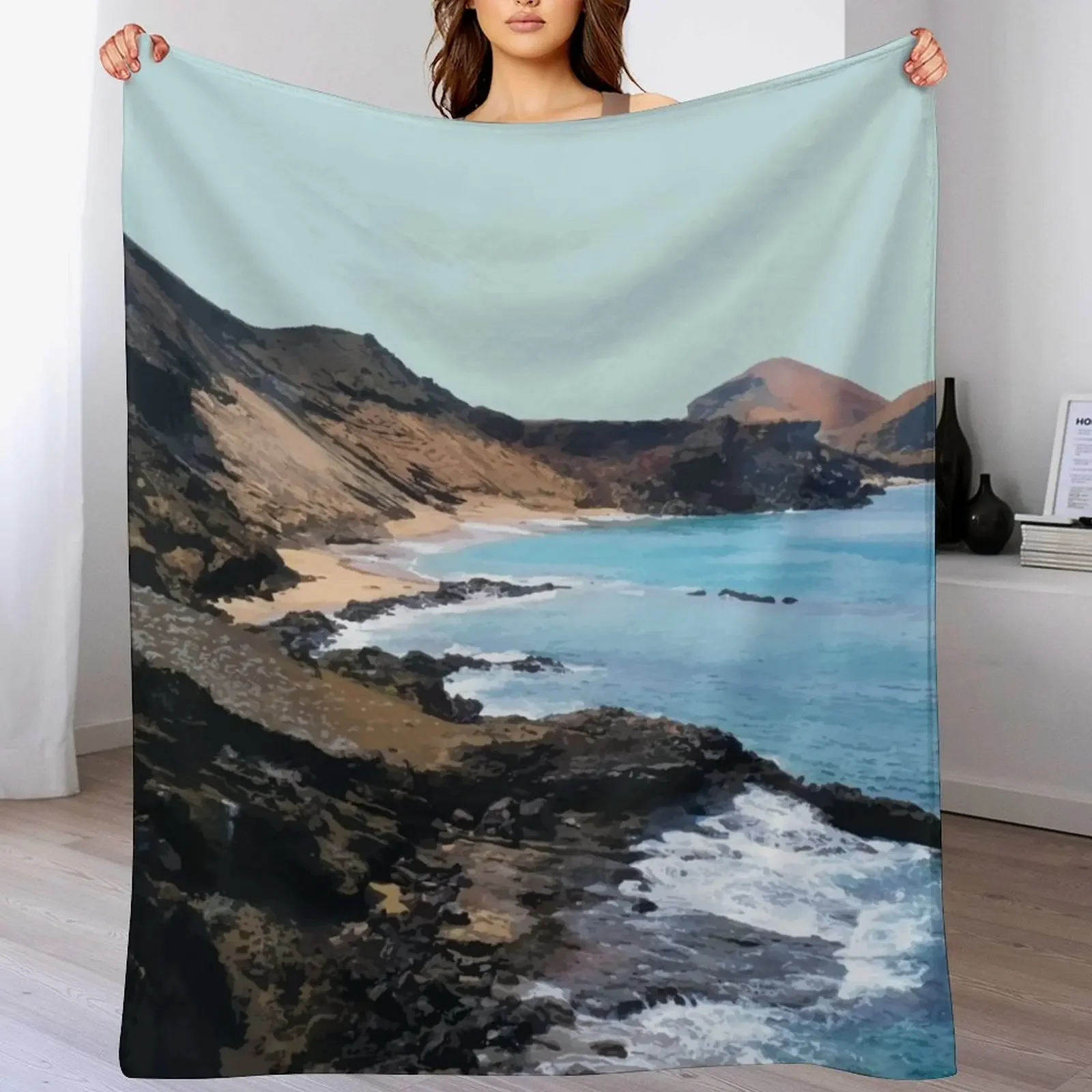 Galapagos Islands, Ecuador Travel Artwork Throw Blanket Cozy Home Blanket Gift for Christmas Holiday