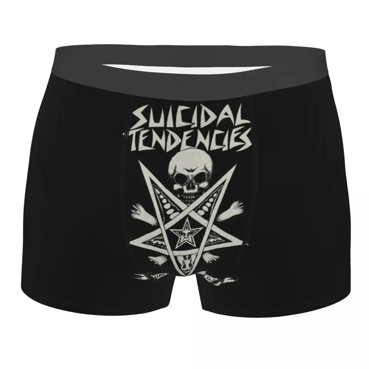 Custom Thrash Metal Band Suicidals Tendencies Underwear Men Stretch Boxer Briefs
