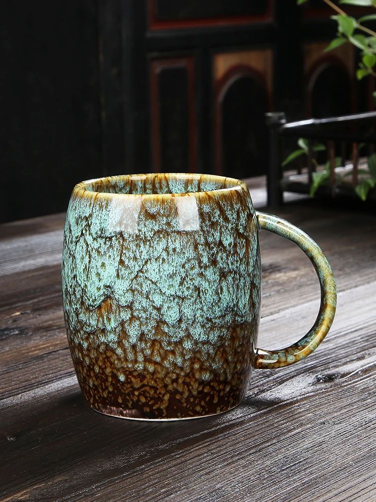 

Creative Cerc Large Capaci Simple Sle Couple Japanese Coffee Cup Water Drinking Mugs Personalized Enamel on Steel Cups