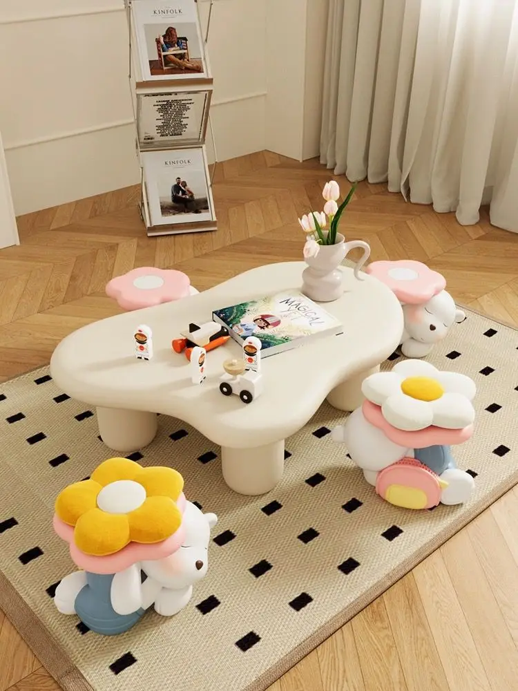 Cartoon Teddy Bear Chairs Living Room Floor Decorations Home Furniture Footrest Ottoman Home Decoration Accessories Seat Puffs G