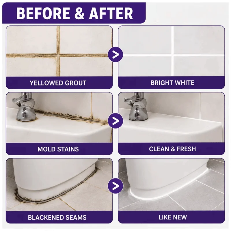Waterproof Anti Mold Grout Repair Marker 20G Fast Drying Tile Line Refresher Pen for Bathroom Kitchen Wall Floor Tiles