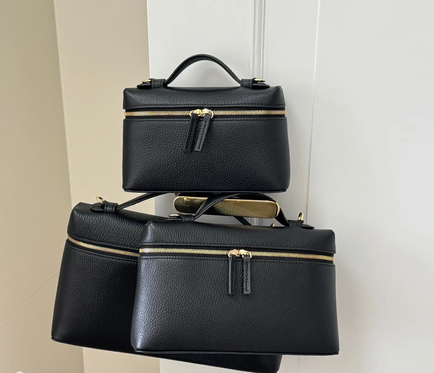 26A Top-Grain Leather Top-Handle Box Bag,Croc-Embossed Chain Crossbody Bag, Matte Finish Women's Handbag