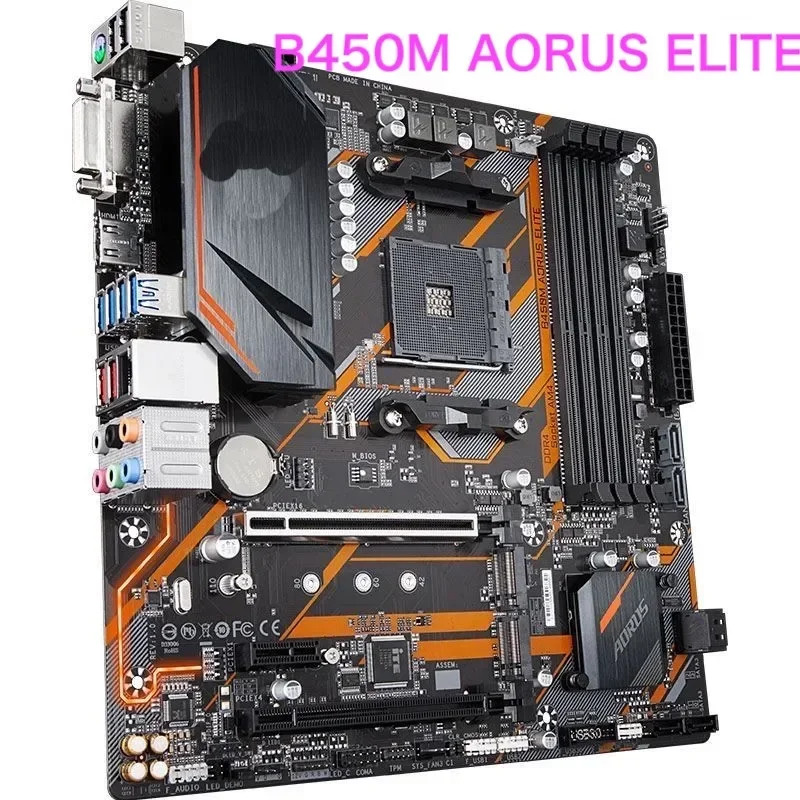 Suitable For Gigabyte B450M AORUS ELITE Motherboard Socket AM4 DDR4 Micro ATX Mainboard 100% Tested OK Fully Work