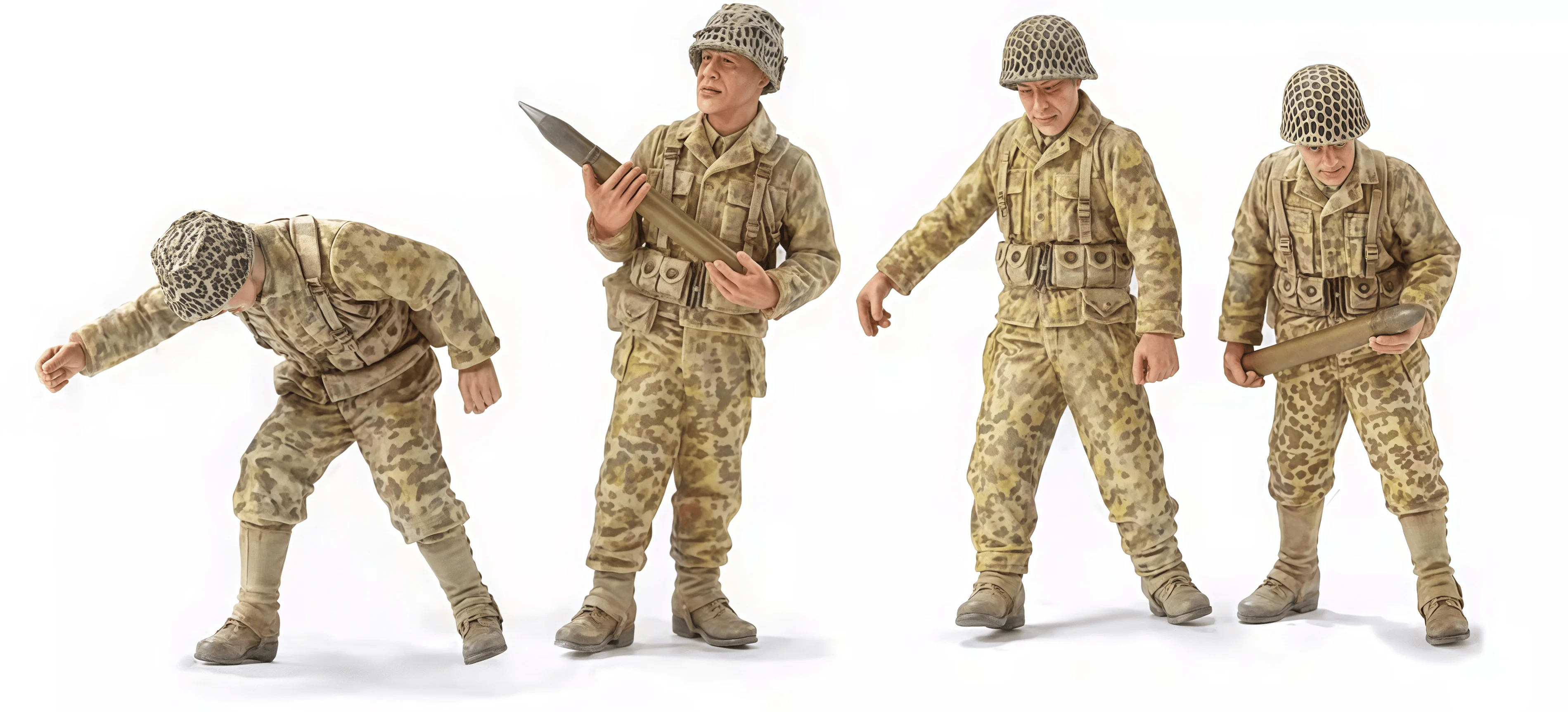 

Комплект для сборки модели из смолы 1/35, GK, 4 участников боевой команды США, неокрашенная модель