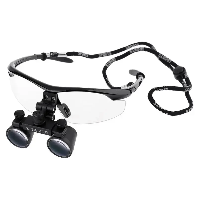 Surgical Magnifier Loupe Binocular Magnifier Loupes with Eyeglasses Goggles/Clip Metal Frame with Storage Pouch Gift Supplies