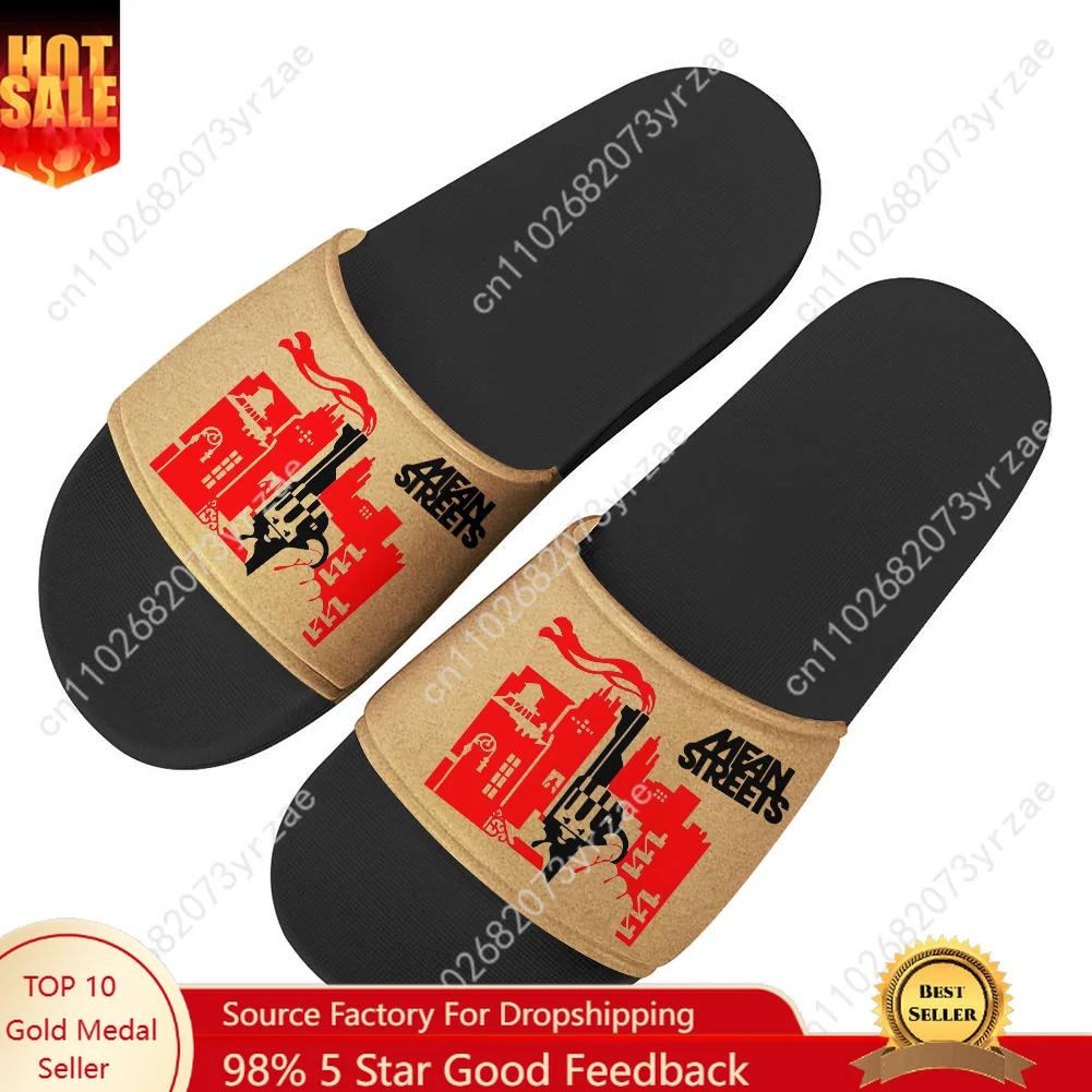 

Mean Streets Flip Flops Home Slippers Mens Womens Teenager Family Slippers Bathroom Pool Casual Sandals Custom Made Water Shoes