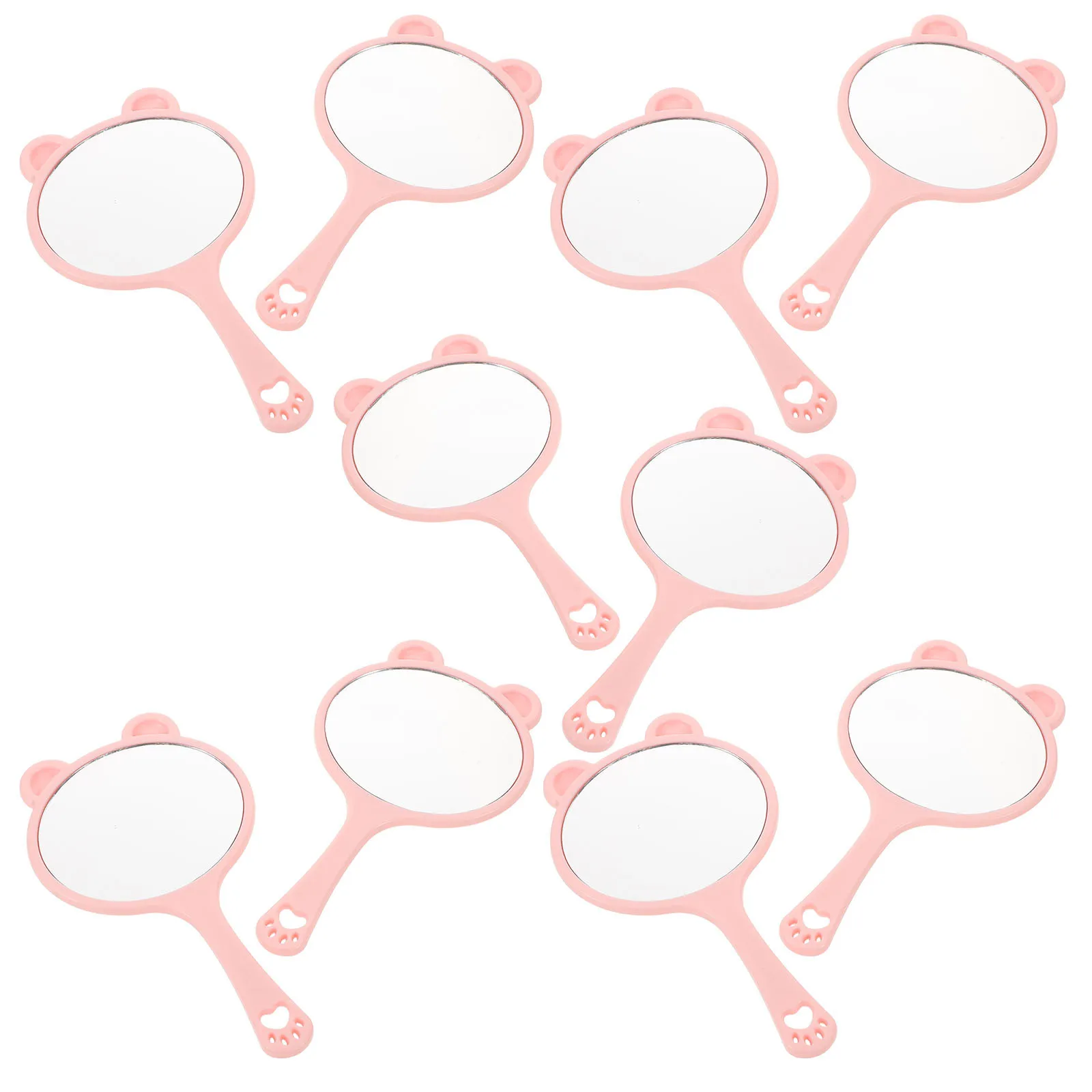 

10Pcs Cartoon Cat Handheld Makeup Mirrors Small Round Portable Handle Mirrors for Women Girls Travel Home Office School Makeup