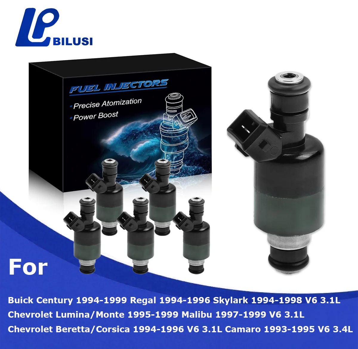 

Bilusi Fuel Injectors For Chevy Malibu 97-99 Monte CarloBuick Regal 94-96 Century Oldsmobile Achieva 3.1L 3.4L 17120262