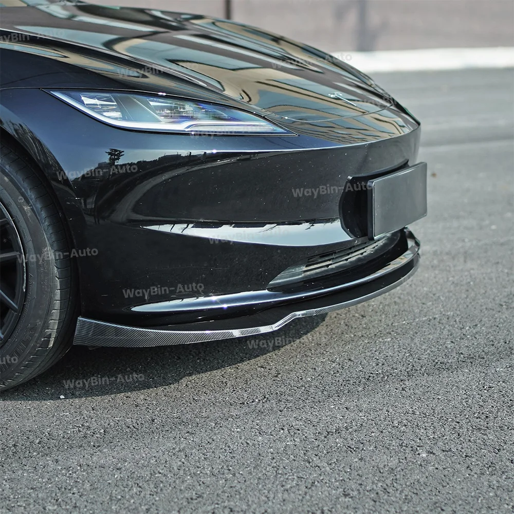 Zderzak przedni do Tesla Model 3 Highland 2024 DC Sport Osłona przednia Spoiler ABS Czarny Karoseria Zestawy Auto Akcesoria — zdjęcie 6