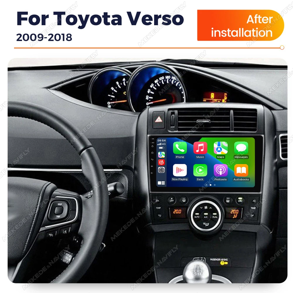 

MEKEDE Android 14 Car Radio Carplay Player For Toyota Verso R20 2009 - 2018 Car Stereo Multimedia Player car intelligent systems
