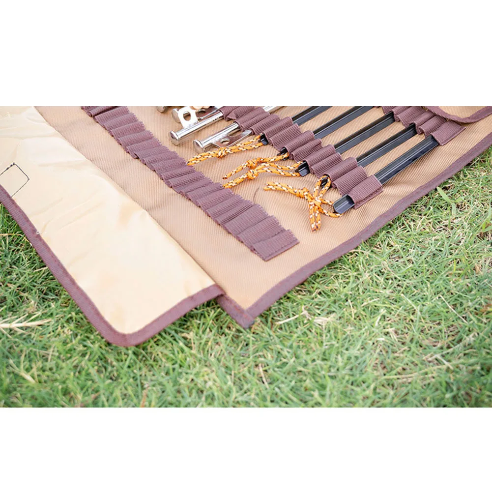 

Camping Gear Camping Accessories 20 Slots For Stakes Compact And Portable Double-Layer Construction Camping Trips