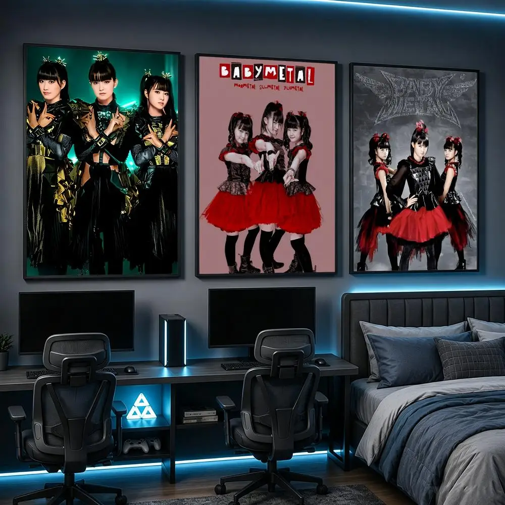 kpop RIIZEband BABYMETAL Poster HD Poster Anime Aesthetic Wall Art For Game Anime Lovers Bedroom Gaming Room Decor Ideal Gift