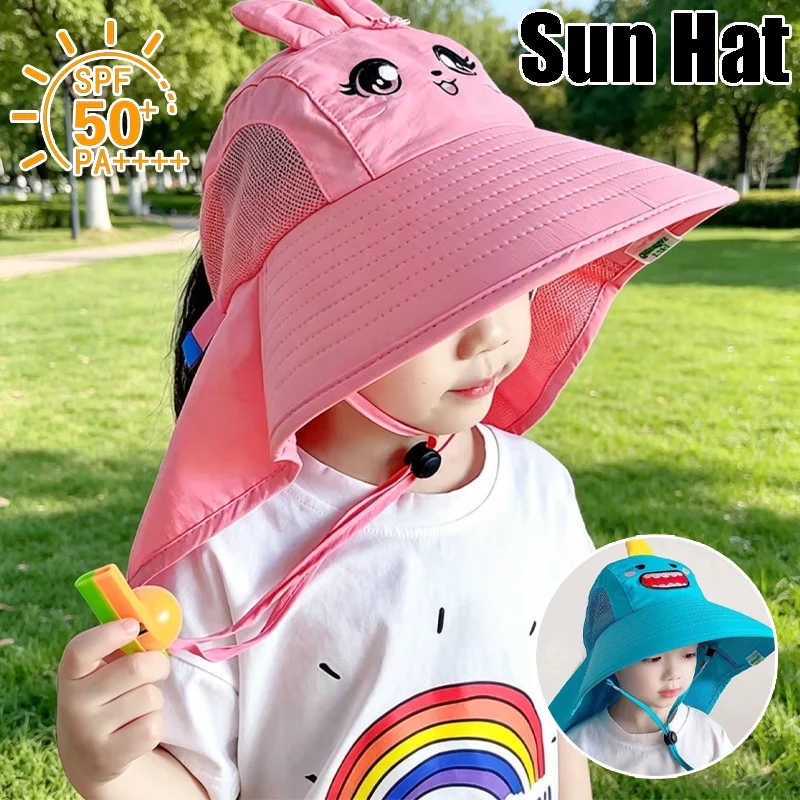 

Beach Hat UPF 50+ with Wide Brim Toddler Sun Protection Fisherman Cap for Boys Girls Lightweight Summer Hat for Infant Kids