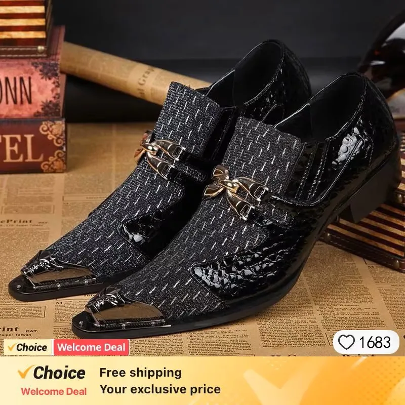 Luxo feito à mão de couro preto apontou sapatos derby masculinos sapatos casuais festa casamento vestido sapatos masculinos plus size