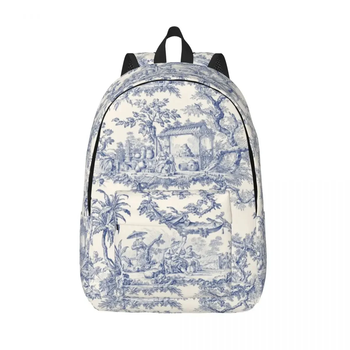 

Холщовые рюкзаки с узорами Toile De Jouy для мужчин и женщин, водонепроницаемая школьная сумка с французским мотивом, сумка для книг с принтом