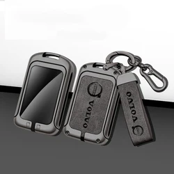 Zine Alloy Leather Car Key Case Shell Cover Holder Protection For Volvo XC60 XC40 XC90 S90 V60 S60 V90 C40 Polestar 1 Polestar 2